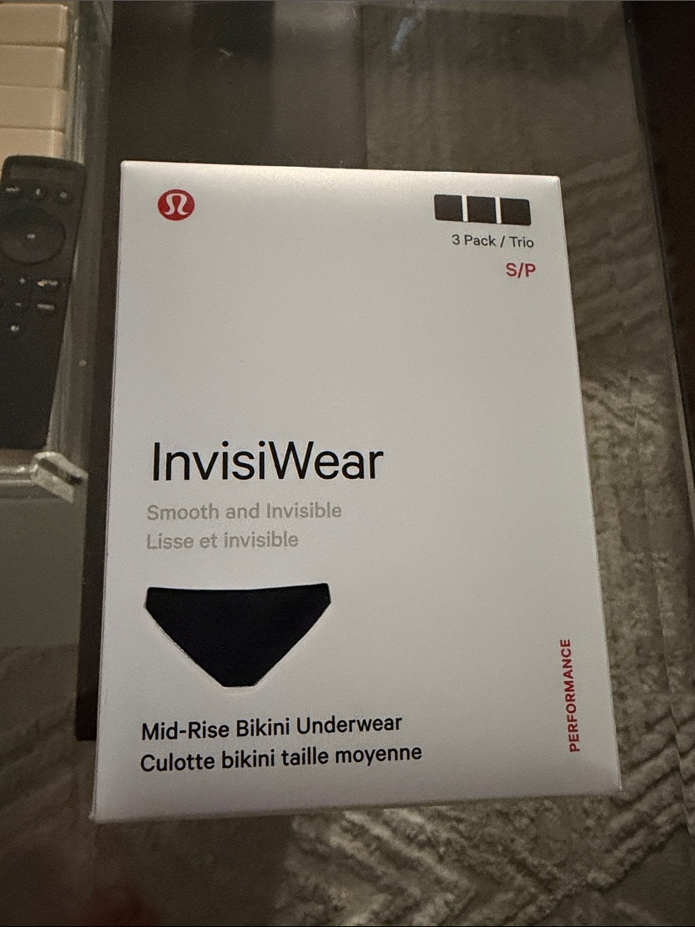 lululemon athletica InvisiWear Mid-Rise Bikini Underwear - Black (3 Pack)